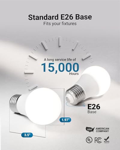 Sunco Lighting Sunco A15 LED Light Bulbs 10 Pack – 60W Equivalent, 800 Lumens, Dimmable Appliance & Ceiling Fan Bulb, 3000K Soft White, E26 Medium Base A15 Bulb for Refrigerator & Indoor Lighting, UL Listed - Image 2