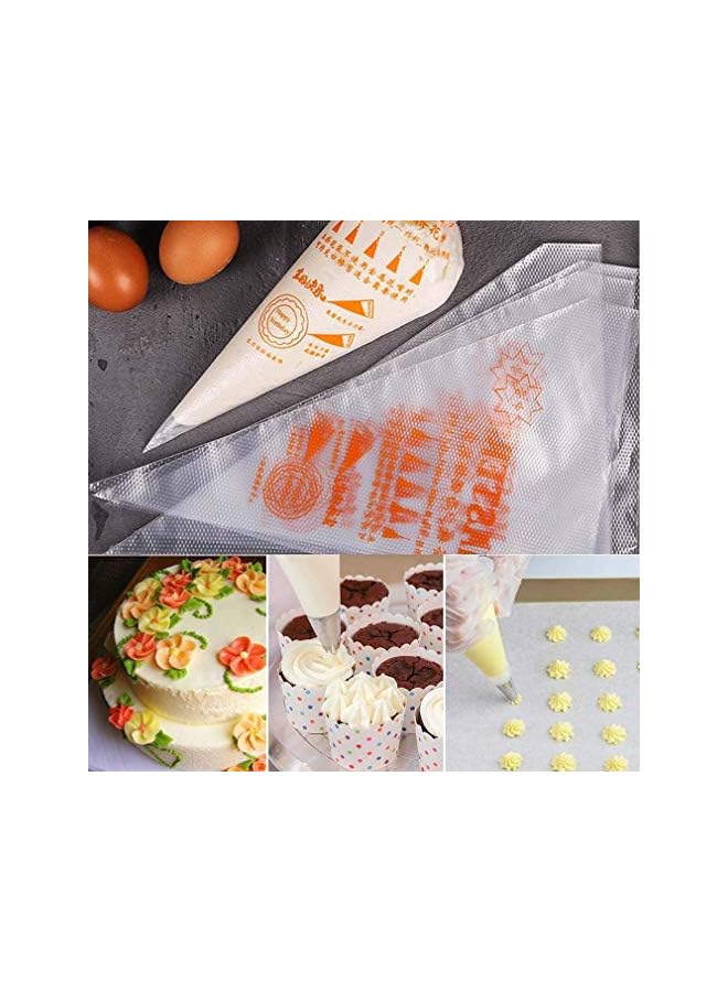 S-TOP 100 Pcs In Set Plastic Piping Bag,Food Grade, White, Ssz311 - Image 2
