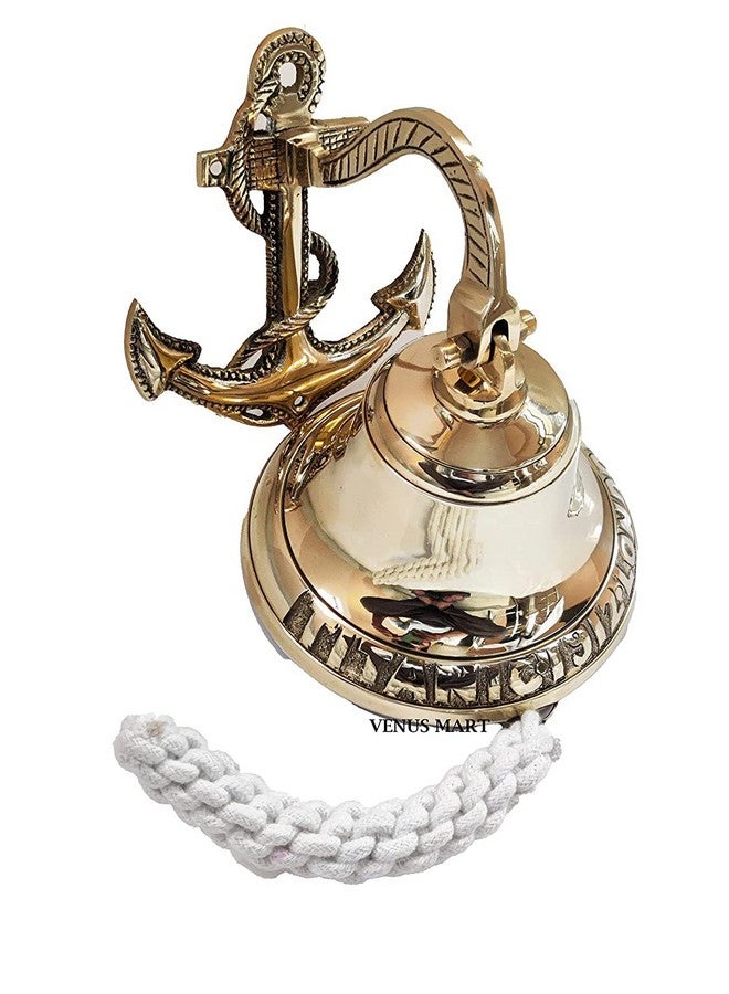 NORVILLE Brass Bell Hanging Bell for Door, Pooja Room, Temple, Wall Decorative, Home Decorative & Gift Item (Height- 7 Inch) - Image 4