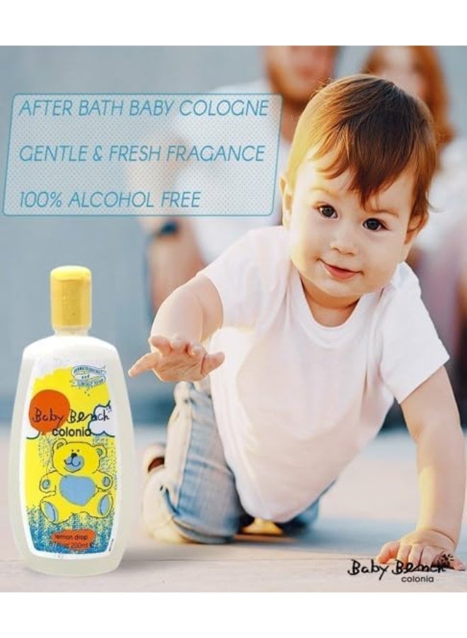 Baby Bench Lemon Drop Cologne for Babies - Gentle, Refreshing Citrus Fragrance 200ml (Pack of 3) - Image 2