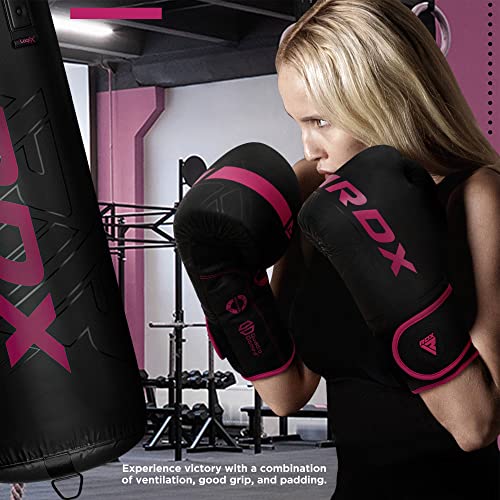 RDX Boxing Gloves Men Women, Pro Training Sparring, Maya Hide Leather Muay Thai MMA Kickboxing, Adult Heavy Punching Bag Gloves Mitts Focus Pad Workout, Ventilated Palm, 8 10 12 14 16Oz - Image 5