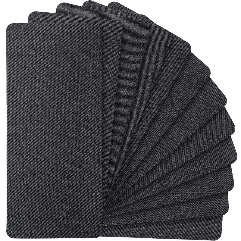 12 Sheets IronOn Mending Fabric 492 x 11 Inch Iron On Clothes Patches for Mending Fix Couch Pants Pockets Holes Knees Elbow Black