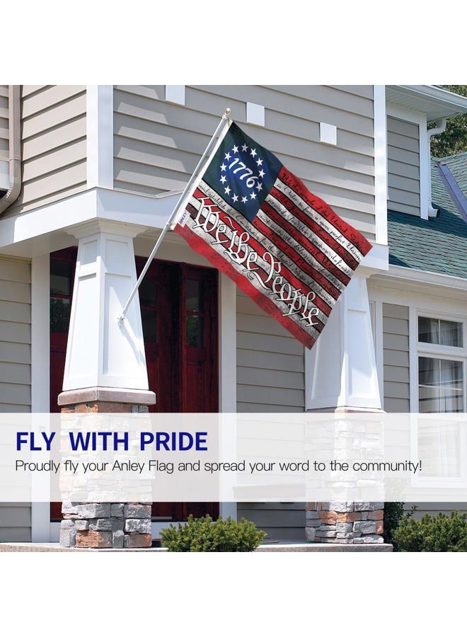 Anley Fly Breeze 3x5 Foot We the People Flag - Canvas Header and Double Stitched - 1776 Vintage Betsy Ross the United States Constitution Flags Polyester with Brass Grommets 3 X 5 Ft - Image 2