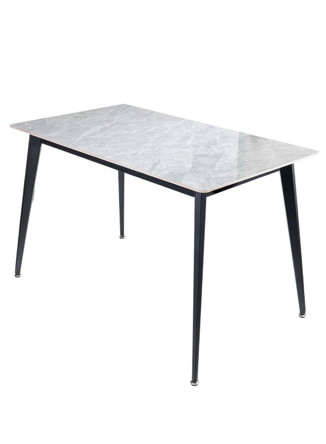 BEST ONE 1Pc Dining Table+6Pcs Chair; Table Top: Rock Board, Carbon Steel Leg; Chair: Pu Seat，Carbon Steel Leg - Image 2