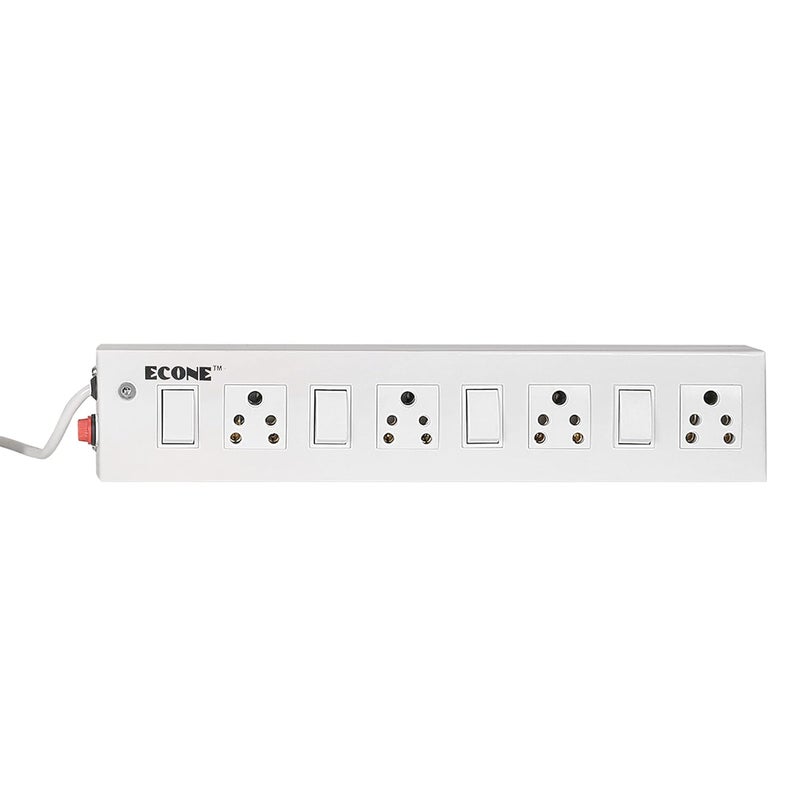 ECONE ECONE Multi Socket 4 Plug 4 Switch 6A 10A Extension Board Power Strip Extension Cord 44 Meter Long Length Cable Cord Compatible with Charger Computer Pc Laptop Appliances1 Year Warranty  - Image 2