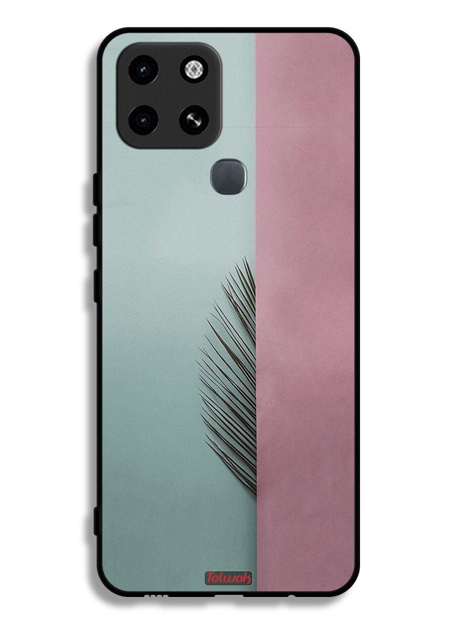 Tolwak Infinix Smart 6 Protective Case Cover Half Leaves - Image 2