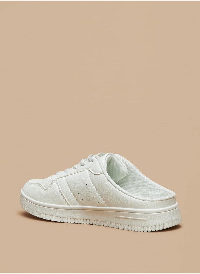 Kappa - Women's Textured Slip-On Sports Shoes with Lace-Up Closure - Image 1
