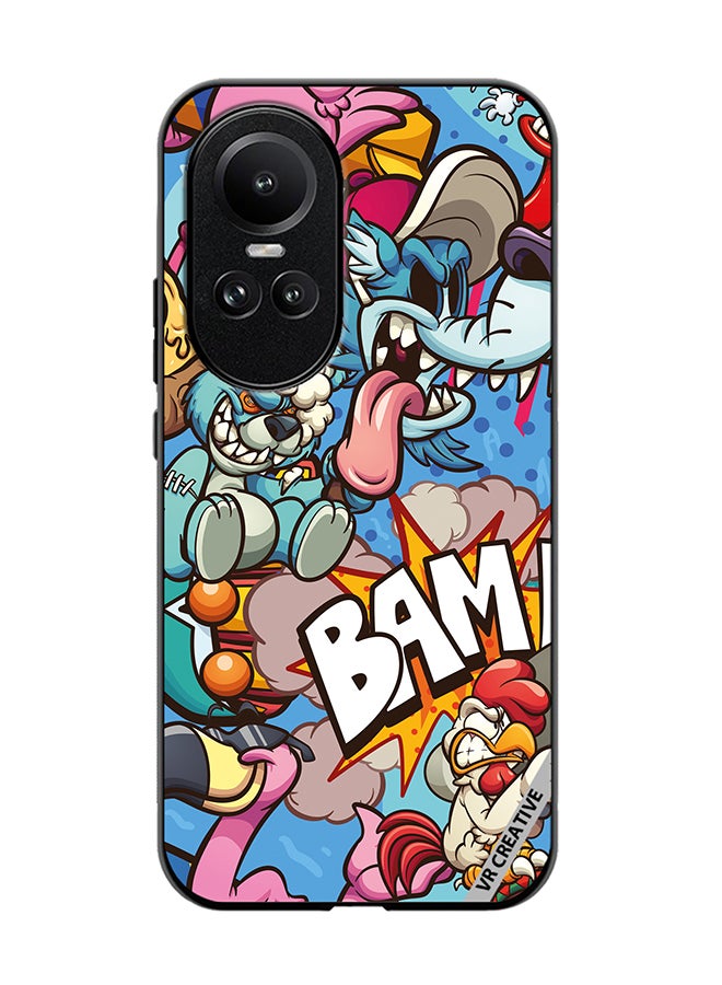 VR CREATIVE Protective Case Cover For Oppo Reno 10 Cartoon Design Multicolour - Image 1