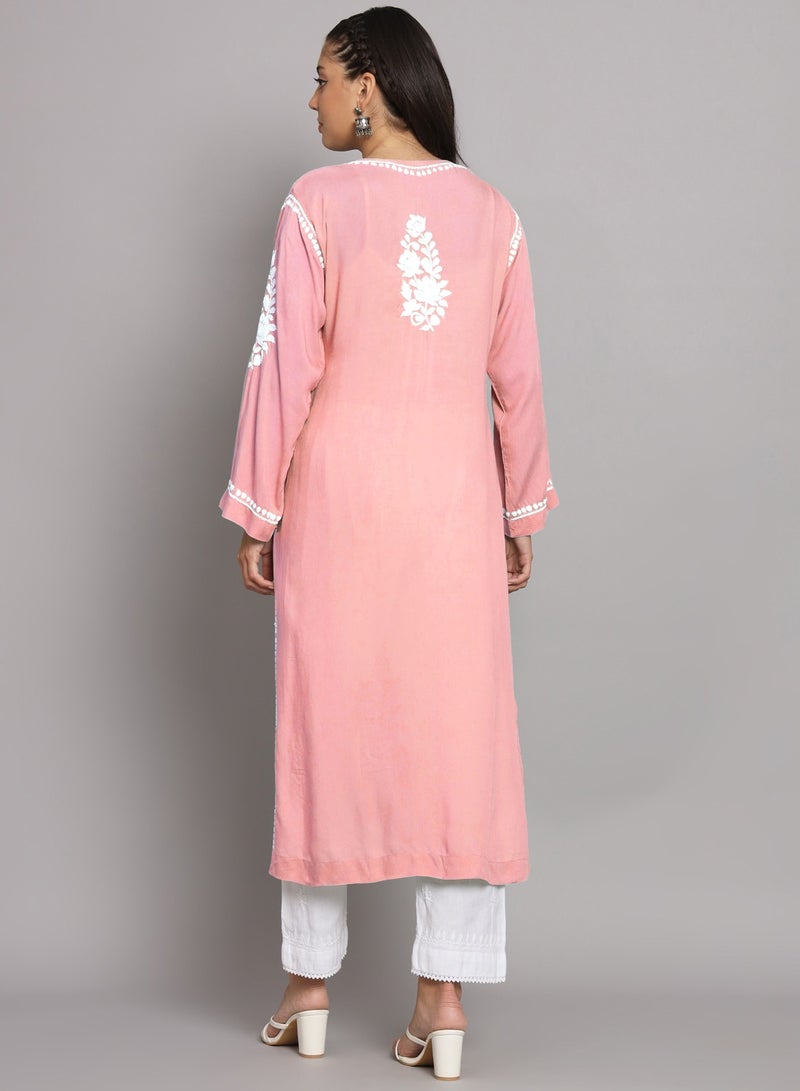 الايا مطرزة يدويا شيكانكاري مستقيم مشروط-AL3682  - Image 2