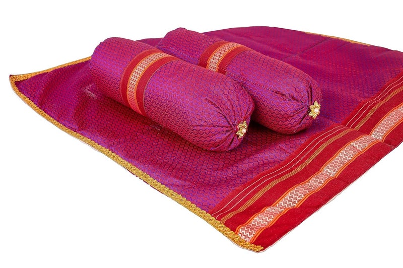 PUNYATVA Aasan and Load Combo for Ganpati PujaChowki Aasana for PoojaAasan for Varlakshmi Devi Margshirsha Durga Maa Lakshmi IdolGauri Ganpati Festival Decoration AccessoriesJewellery - Image 4