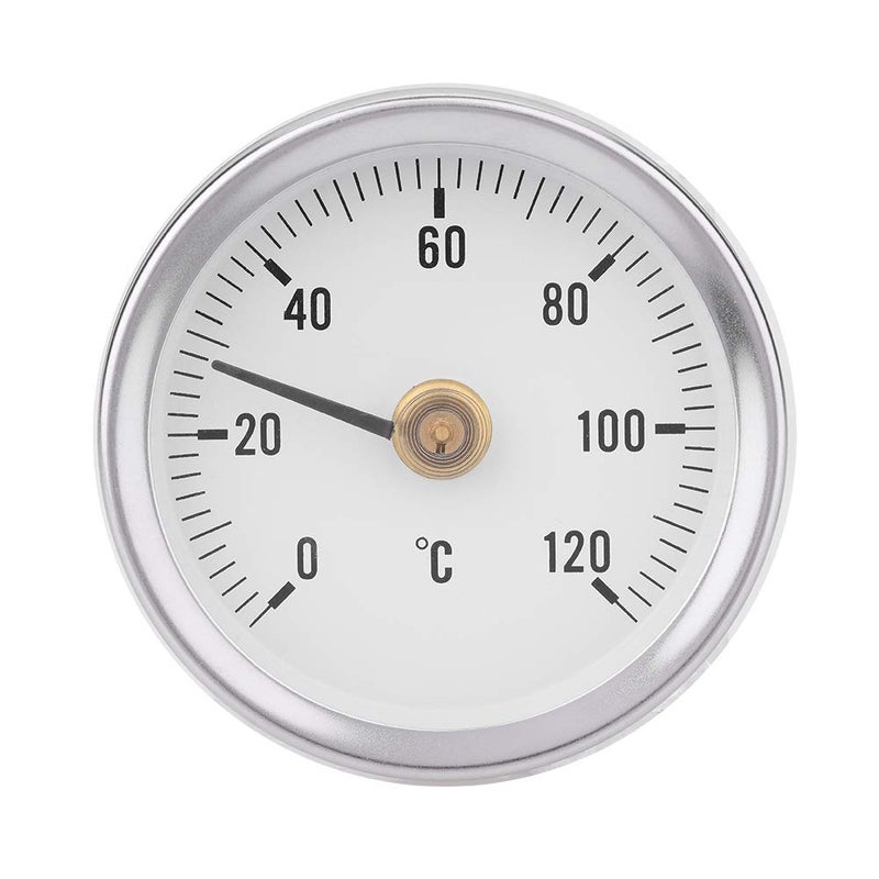 klarako 63mm 0 120 IP55 Waterproof Dustproof Bimetal Thermometer Spring Thermometer Temperature Gauge with Clip on Spring for Pipes , Surface ,Oil , Power Plants , Boat ,etc - Image 1