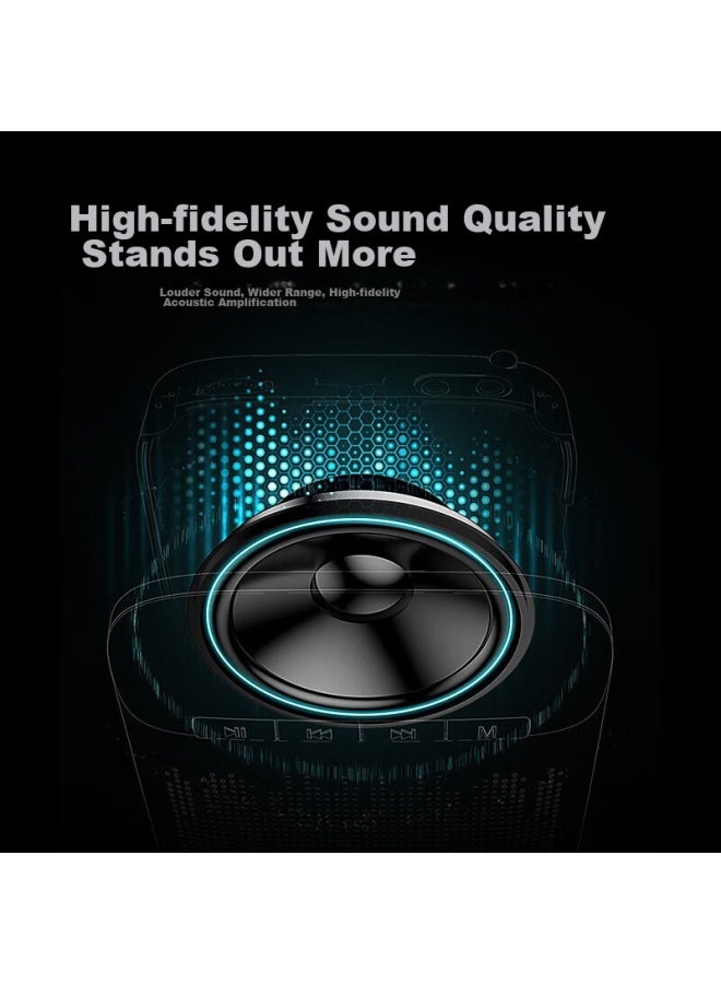 SOAIY S588fm Wireless Lavalier Amplifier, Teacher-specific Smart Anti-howling, 13w High Power, Usb Microphone Speaker, Outdoor Portable Bluetooth Speaker Radio, Gold Color - Image 2
