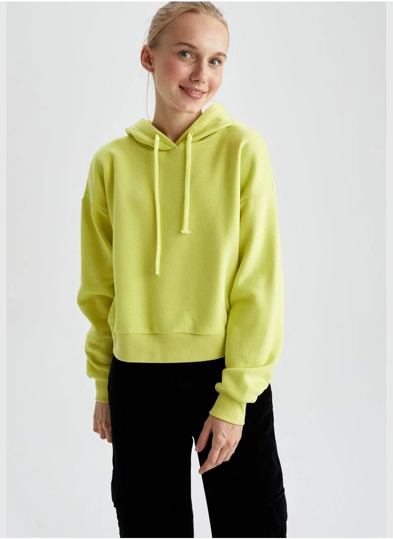 DeFacto Woman Hooded Knitted Sweatshirt