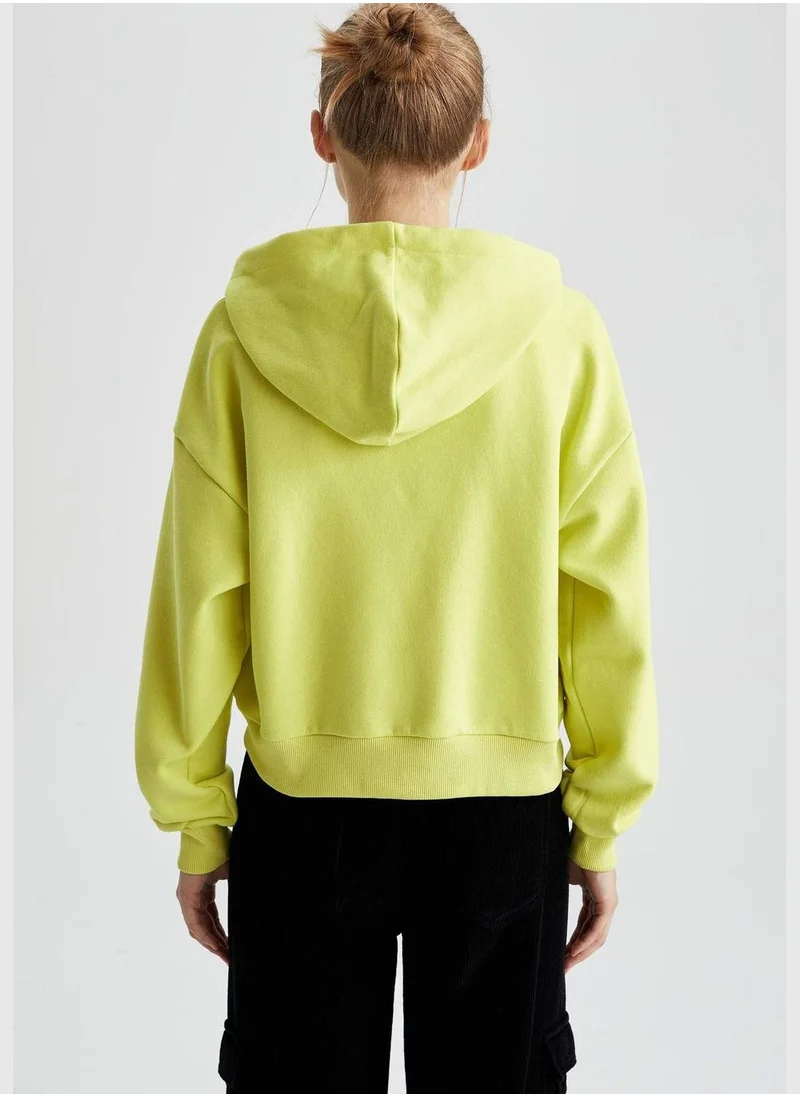 DeFacto Woman Hooded Knitted Sweatshirt