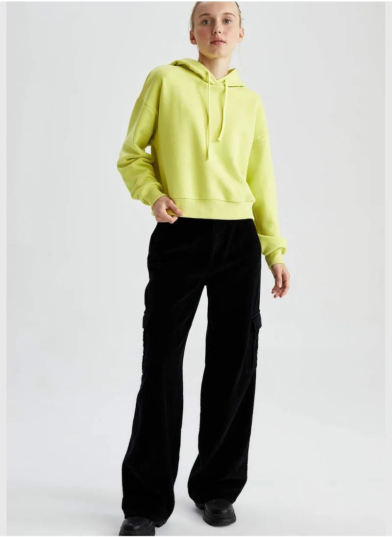 DeFacto Woman Hooded Knitted Sweatshirt