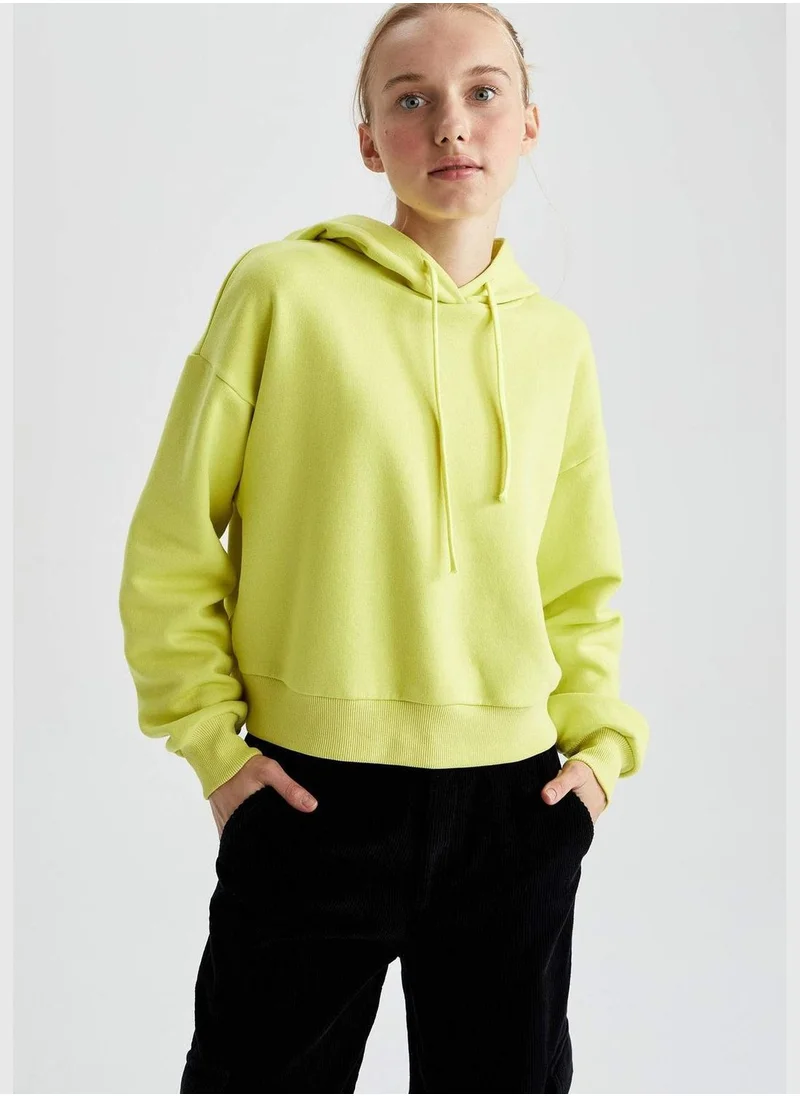 DeFacto Woman Hooded Knitted Sweatshirt