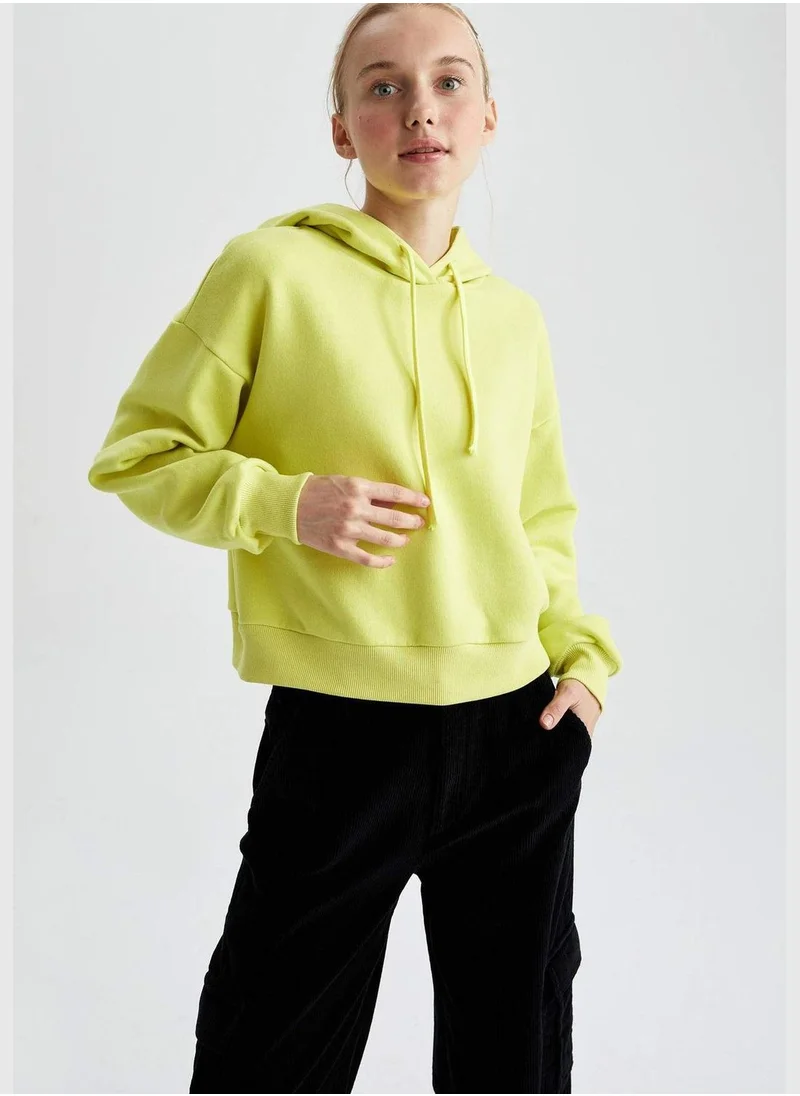 DeFacto Woman Hooded Knitted Sweatshirt