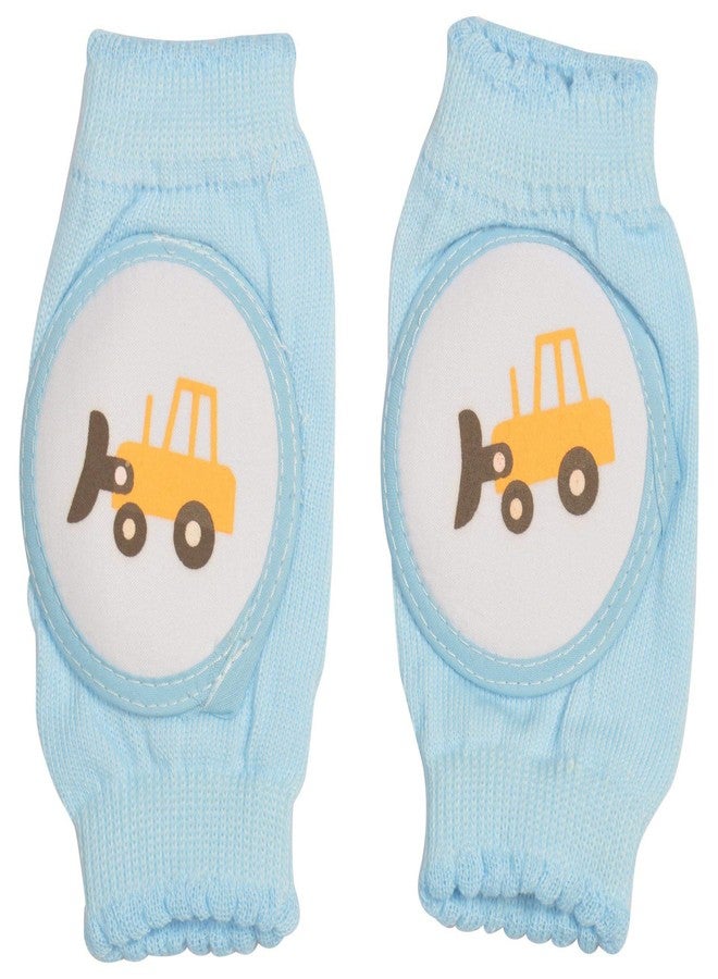 ماما ميا واقيات الركبة والمرفقين من قماش جيرسي مطاطي للأطفال من ماماميا، لحماية الطفل أثناء الزحف، لون أزرق - Image 1