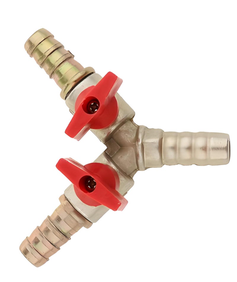 RupeeRise Gas Pipe Connector, Y-Shaped 3-Way Valve with Switch for Regulator,Pipe Fitting for Garden, Shipbuilding, Construction, Automotive ﻿ - Image 1