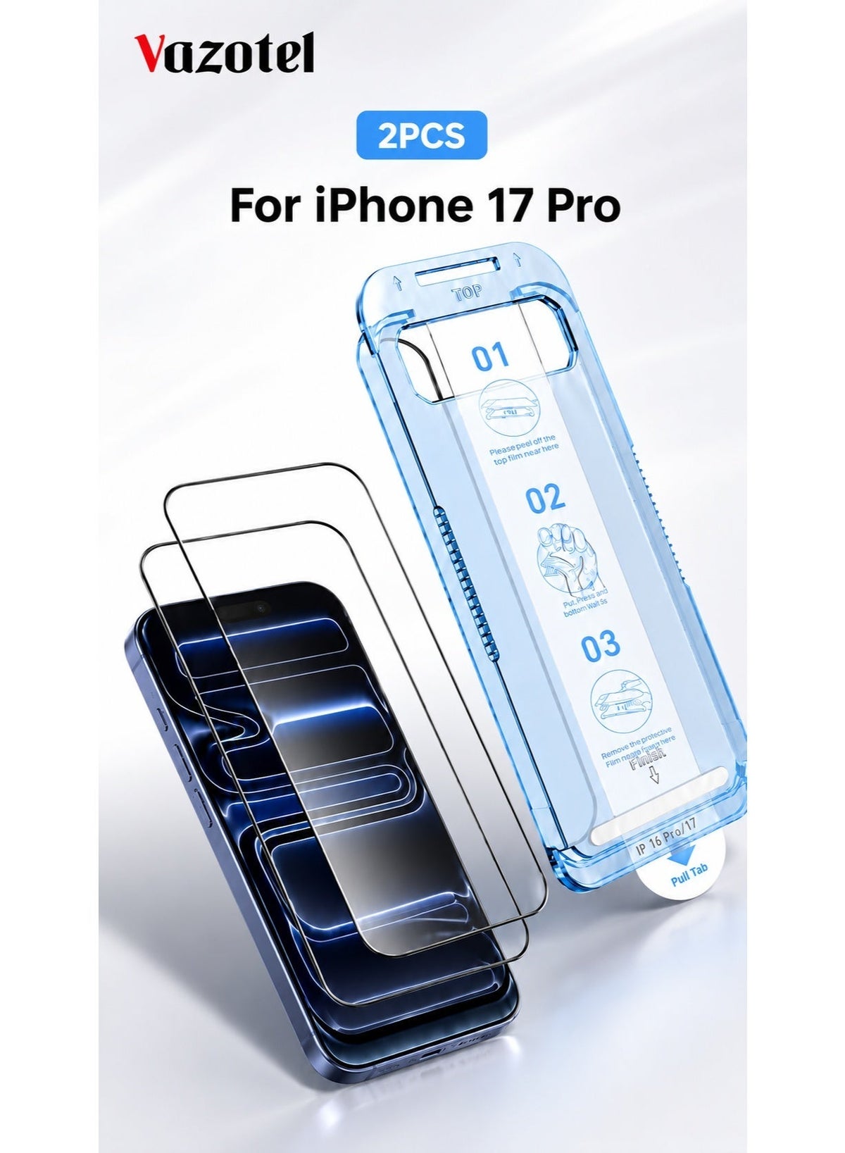 Vazotel Vazotel iPhone 17 Pro Screen Protector temperedglass 6.3 inch Z3B321761B1C97F1DB3D4Z