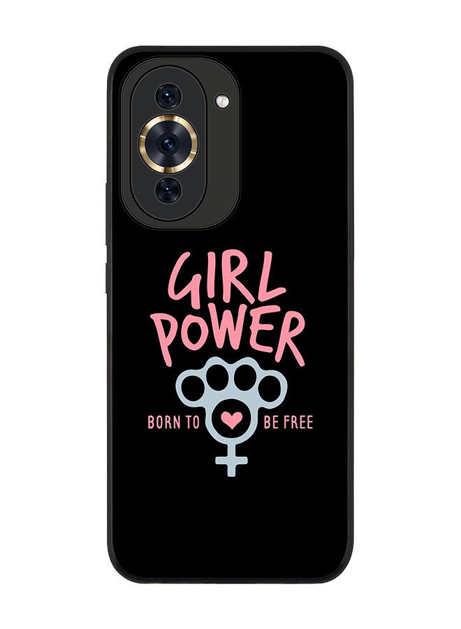 Stylizedd Rugged Black edge case for Huawei nova 10 Pro Slim fit Soft Case Flexible Rubber Edges Anti Drop TPU Gel Thin Cover - Girl Power - Image 1