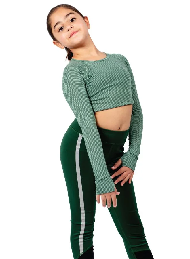 ZAECY Girl's Full Sleeve Crop Top