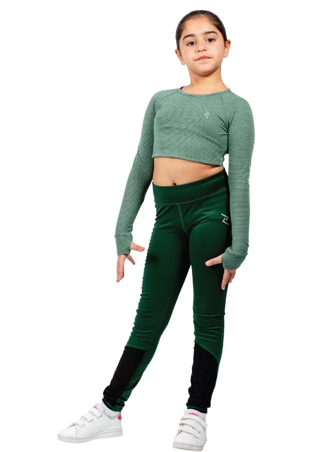 ZAECY Girl's Full Sleeve Crop Top