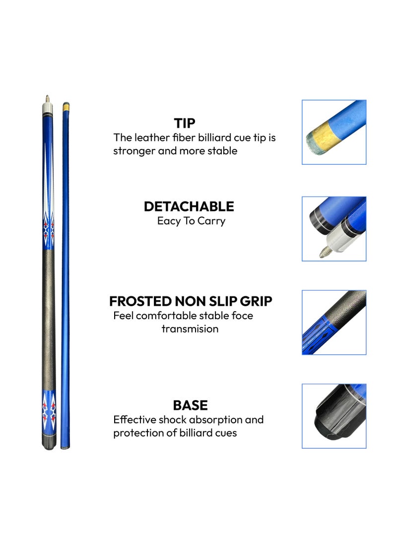 Spall - Professional Pool Cue Stick 2 Pieces Fiberglass Graphite Composite Billiard Pool Cue Stick Lightweight Material Ideal For Professionals And Beginners - Image 1