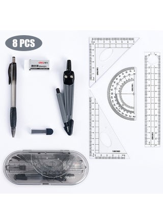 Math Geometry Tool Plastic Clear Ruler Sets Protractor Triangular Ruler Drawing Compass for School Student Classroom, High Quality Material for Long Time and Durable Use - pzsku/Z3B322707BEB46BA6F31DZ/45/_/1723618344/33267f9a-30de-447c-94f4-7bb50571e231