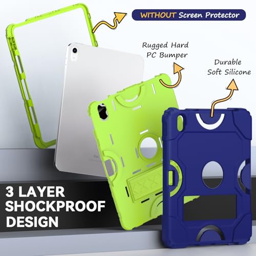 Cantis Case for iPad 11-inch (A16) 2025/ iPad 10th Generation 2022 (10.9 inch), Shockproof iPad Cover 10th Generation with Pencil Holder & Kickstand, Navy Blue - Image 3
