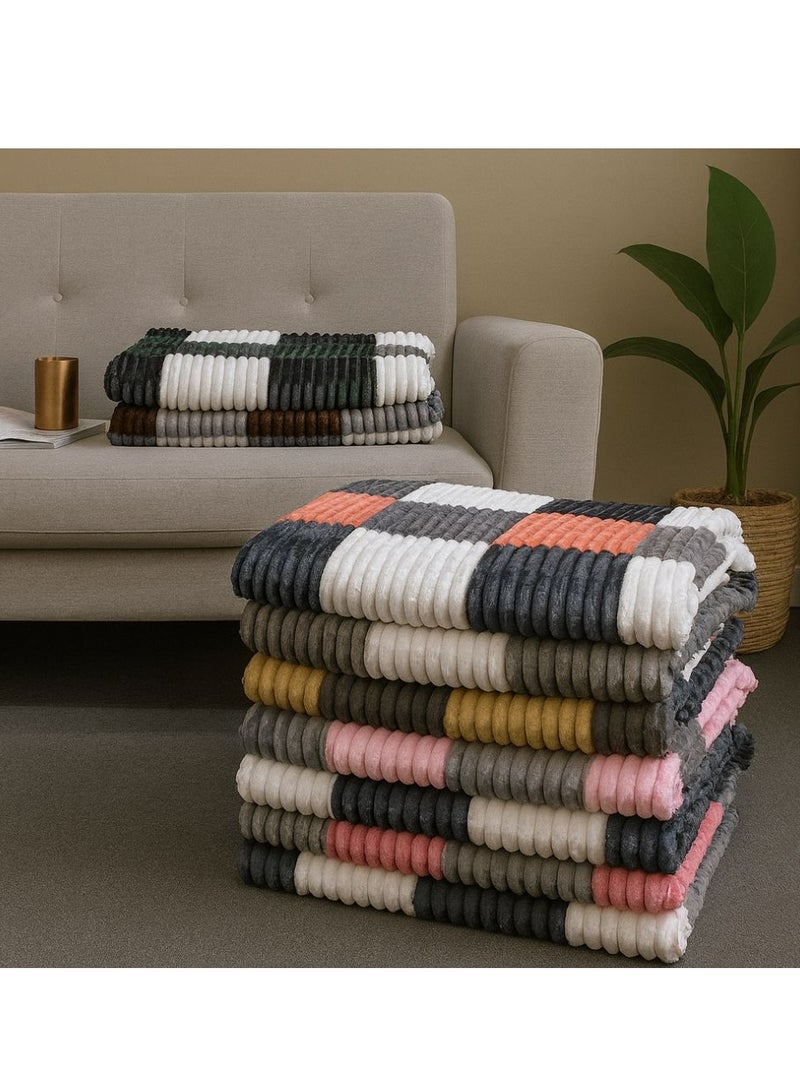 STARLIFE Lightweight blanket 250 GSM Cozy Harmony Multicolor Blanket 160*220cm Ultra Soft blanket useful to all season for Bed & Sofa - Image 3