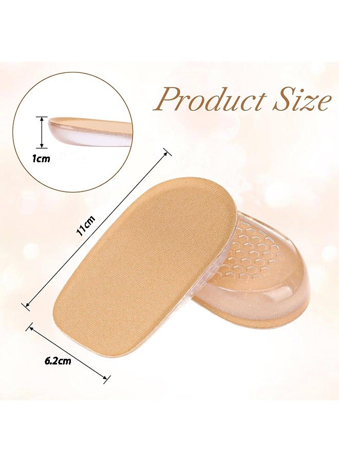 2 pcs Women's Heel Lifts, Gel Height Increasing Insoles, Soft Shoe Lifts for Uneven Legs, Shoe Lifts for Women, 0.6 Inch Heel Lifts for Leg Length Discrepancy, Comfort Half Foot Insoles for Heel Pain - Image 2