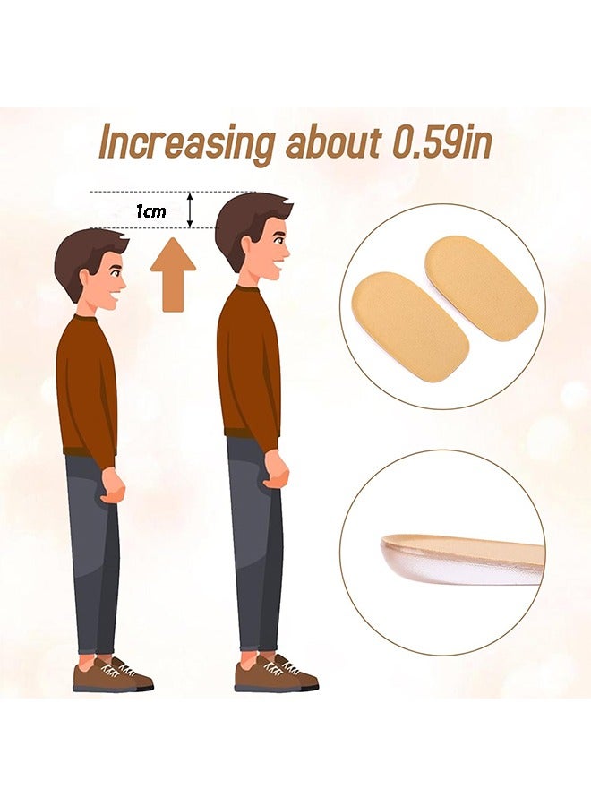 2 pcs Women's Heel Lifts, Gel Height Increasing Insoles, Soft Shoe Lifts for Uneven Legs, Shoe Lifts for Women, 0.6 Inch Heel Lifts for Leg Length Discrepancy, Comfort Half Foot Insoles for Heel Pain - Image 3