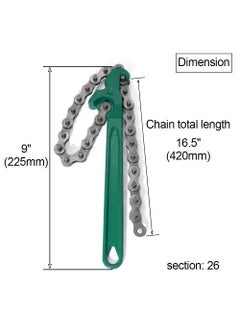 Digital Craft Digital Craft 4Piece Combo 9 ChainType Oil Filter Wrench Box Spanner Hand Brush Folding Trox Allen Key Mini Hack Saw  - Image 2