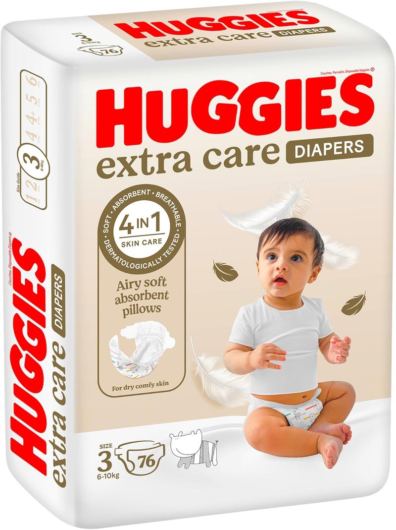 Huggies Extra Care Size 3 Jumbo Pack Diapers - Image 2