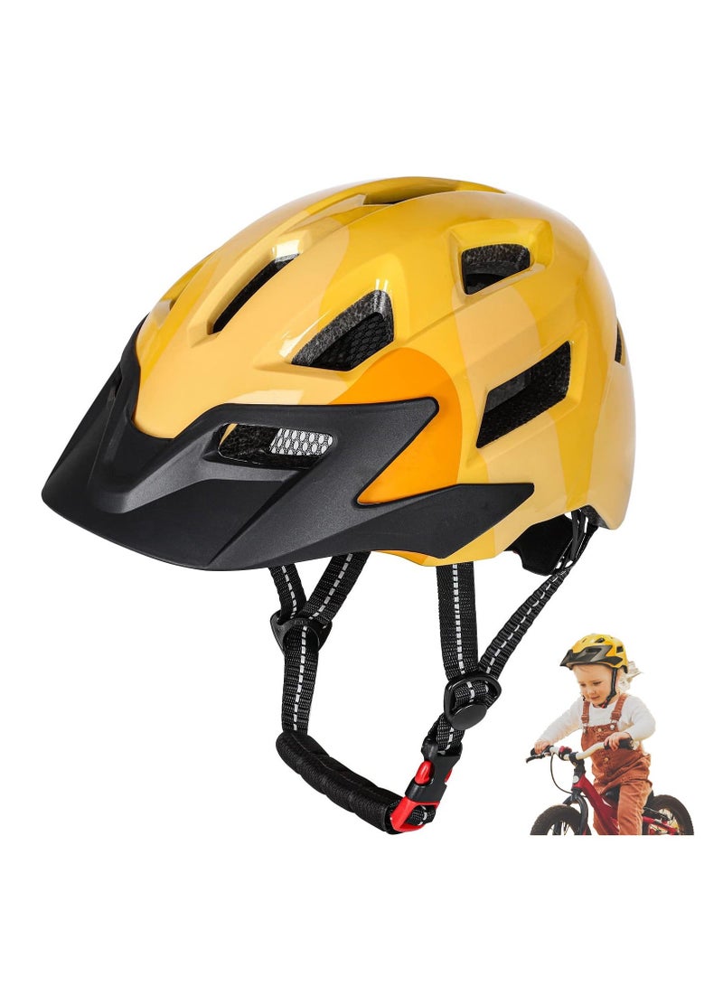 Kids Bike Helmet with Visor Children Bicycle Helmets Cycling Helmet for Youth Boys and Girls Ages 5 13 Adjustable Size 20.5 22in.52 56cm  - Image 1