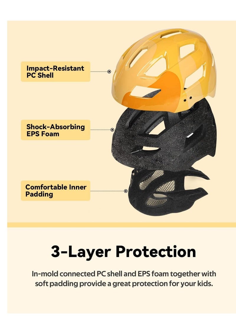 Kids Bike Helmet with Visor Children Bicycle Helmets Cycling Helmet for Youth Boys and Girls Ages 5 13 Adjustable Size 20.5 22in.52 56cm  - Image 4