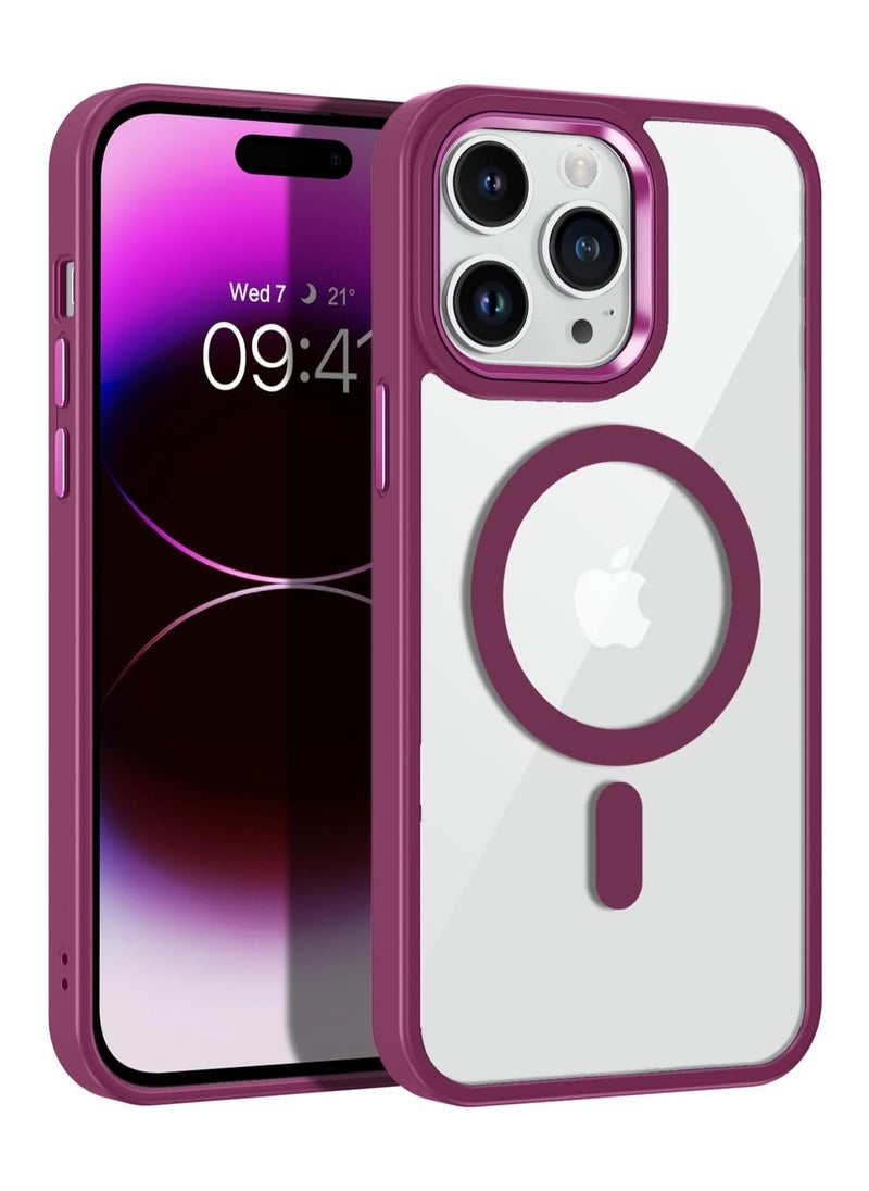 Generic - iPhone 16 Pro claret Case, Camera Control Compatible with MagSafe, Camera Protection, Shockproof Thin Cover, Resists Yellowing and Scratches, Magnetic Phone Case for iPhone 16 Pro claret color case - Image 1