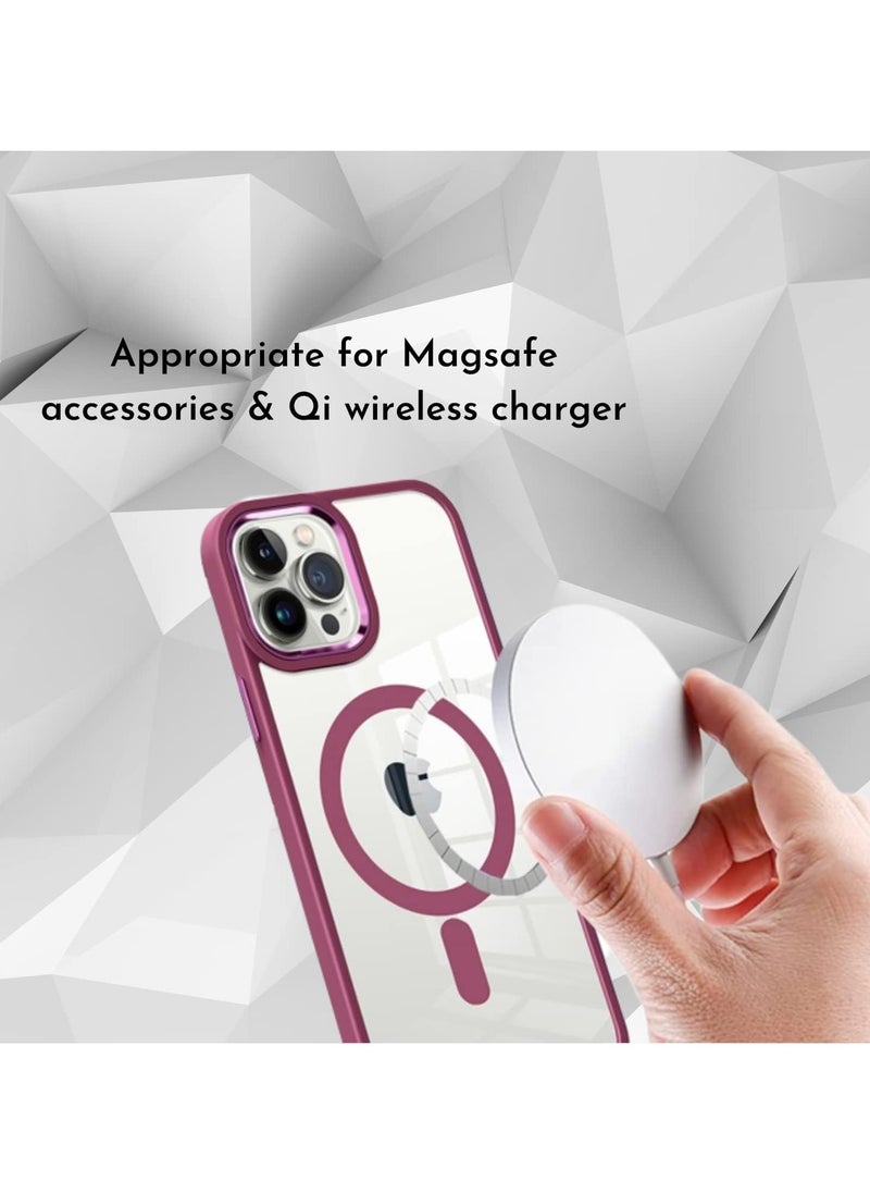 Generic - iPhone 16 Pro claret Case, Camera Control Compatible with MagSafe, Camera Protection, Shockproof Thin Cover, Resists Yellowing and Scratches, Magnetic Phone Case for iPhone 16 Pro claret color case - Image 1