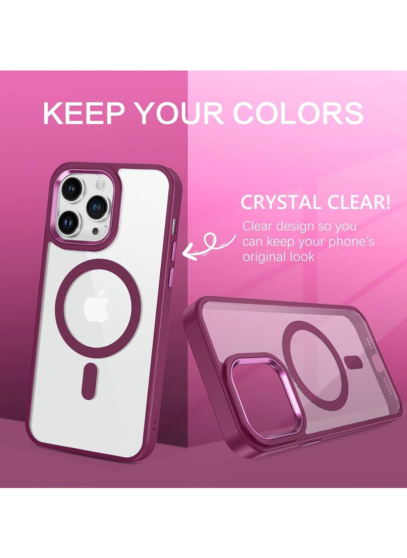 Generic - iPhone 16 Pro claret Case, Camera Control Compatible with MagSafe, Camera Protection, Shockproof Thin Cover, Resists Yellowing and Scratches, Magnetic Phone Case for iPhone 16 Pro claret color case - Image 1