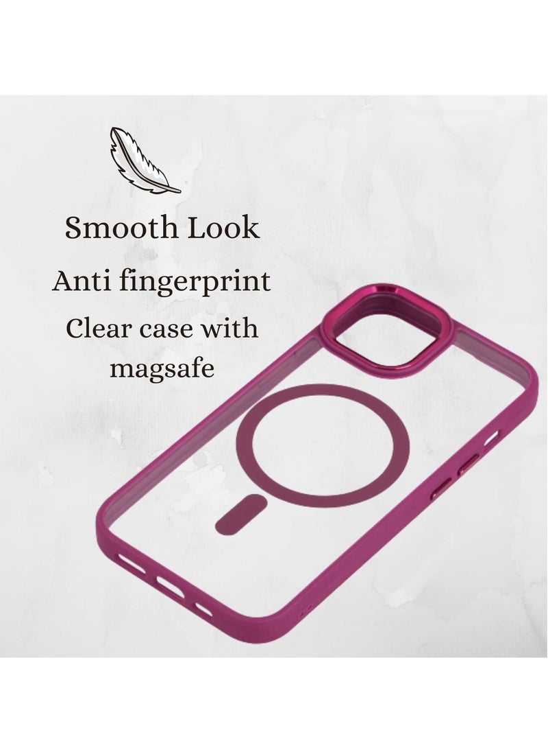 Generic - iPhone 16 Pro claret Case, Camera Control Compatible with MagSafe, Camera Protection, Shockproof Thin Cover, Resists Yellowing and Scratches, Magnetic Phone Case for iPhone 16 Pro claret color case - Image 1