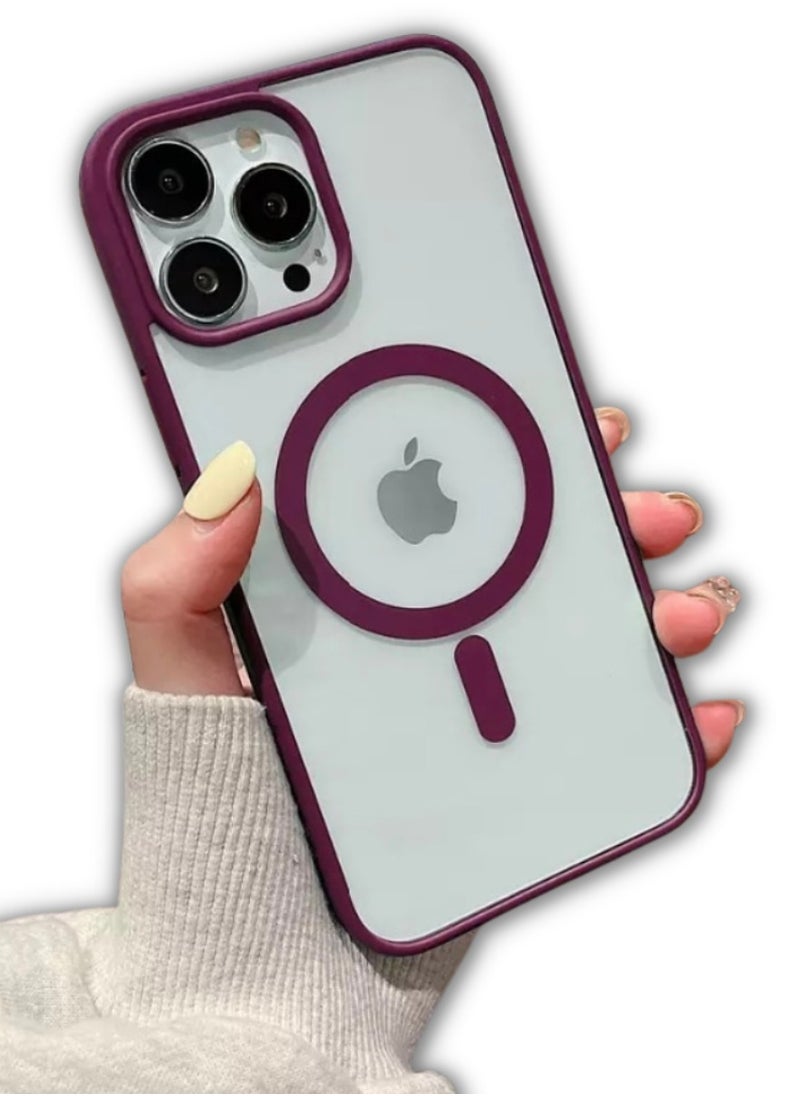 Generic - iPhone 16 Pro claret Case, Camera Control Compatible with MagSafe, Camera Protection, Shockproof Thin Cover, Resists Yellowing and Scratches, Magnetic Phone Case for iPhone 16 Pro claret color case - Image 1
