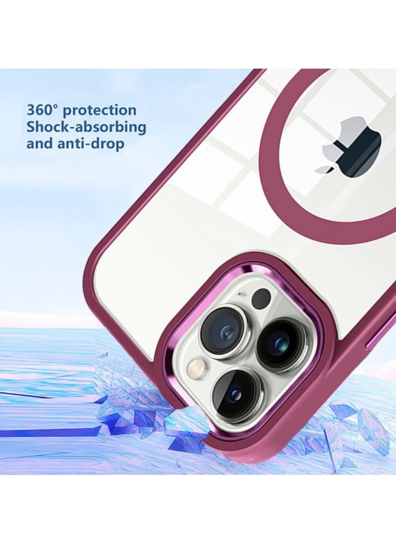 Generic - iPhone 16 Pro claret Case, Camera Control Compatible with MagSafe, Camera Protection, Shockproof Thin Cover, Resists Yellowing and Scratches, Magnetic Phone Case for iPhone 16 Pro claret color case - Image 1