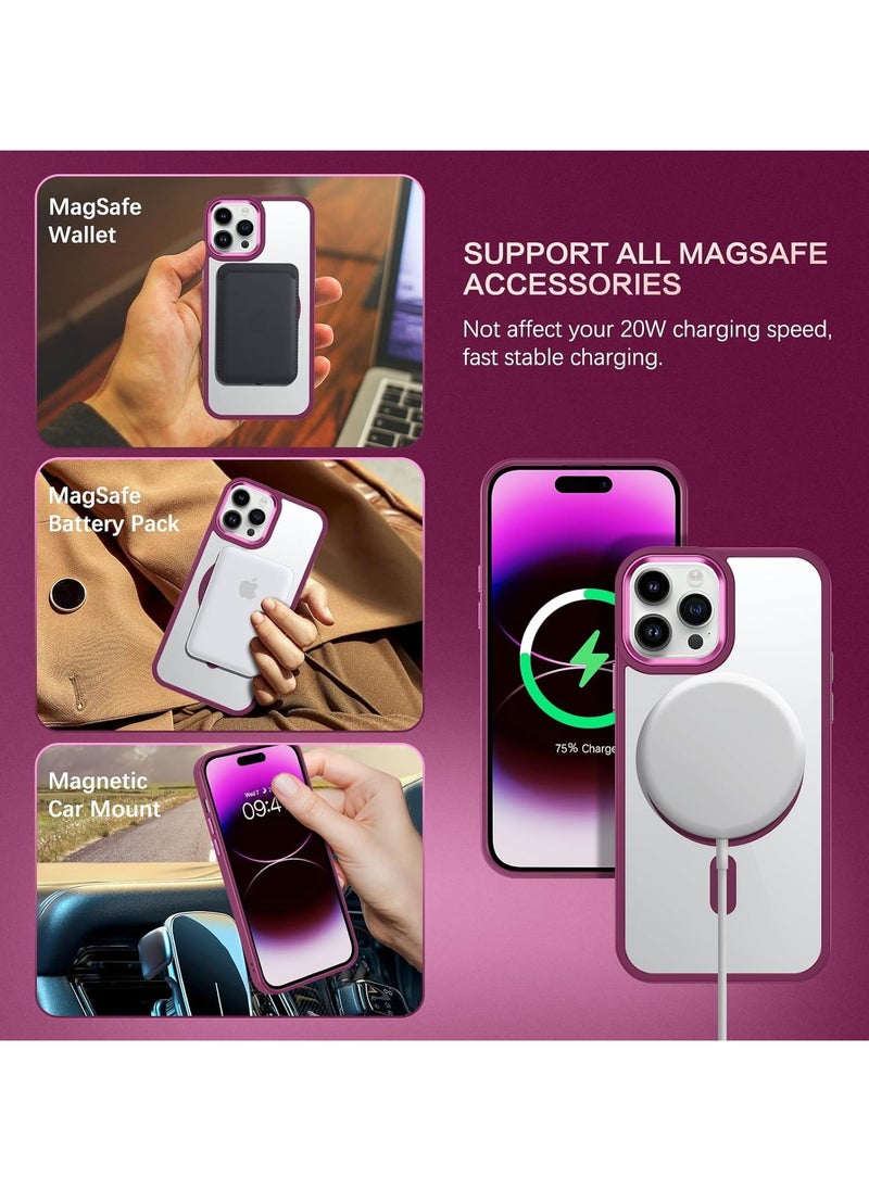 Generic - iPhone 16 Pro claret Case, Camera Control Compatible with MagSafe, Camera Protection, Shockproof Thin Cover, Resists Yellowing and Scratches, Magnetic Phone Case for iPhone 16 Pro claret color case - Image 1