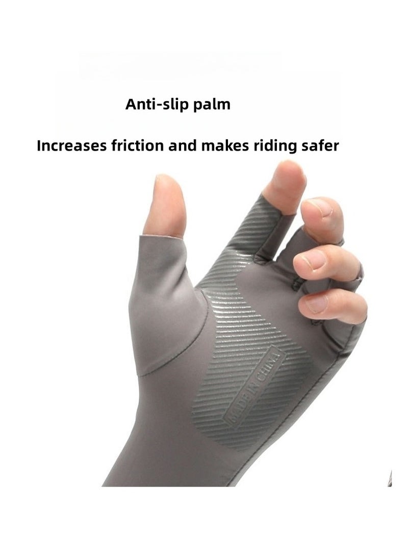 أكمام ثلجية للحماية من الشمس، نصف أصابع، رياضات خارجية، قيادة، أكمام ثلجية، قفازات ذراع مضادة للأشعة فوق البنفسجية، أكمام ثلجية للذراع - Image 3