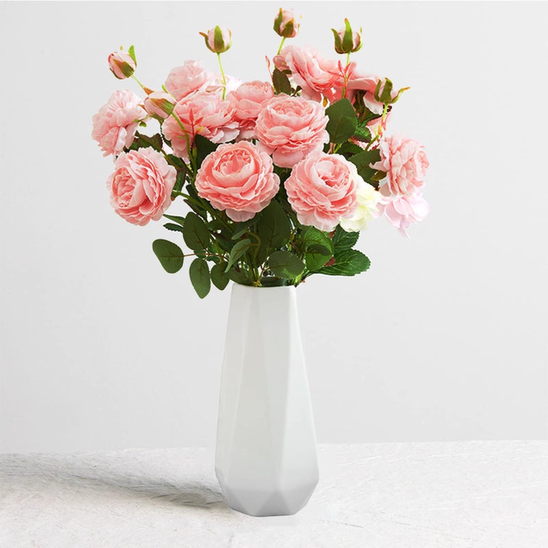 Valemoon Ceramic Vase, 7.4 Inch for Pampas Calla Lily Tulip, Flower Vase Minimalism Style for Modern Table Shelf Home Decor, Fit for Housewarming, Weddings, Birthday, Christmas, Thanksgiving, New Year - Image 1