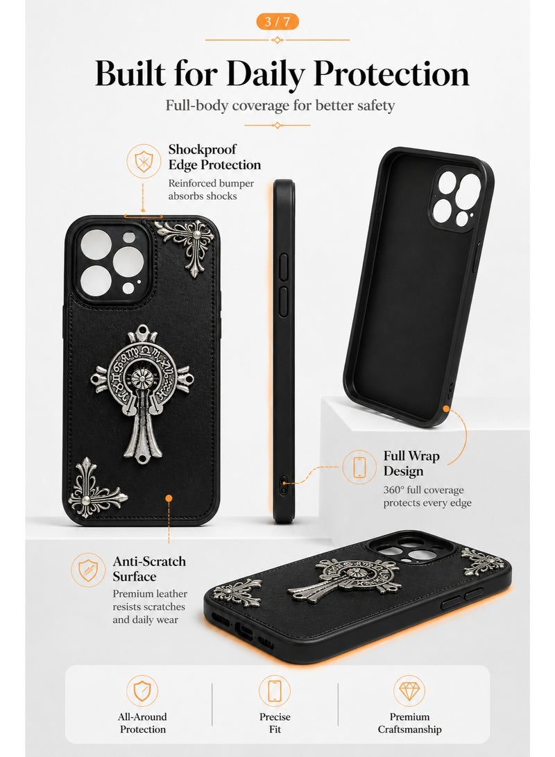 الرائد جراب هاتف Chrome Hearts لسلسلة iPhone 14 Pro - Image 3