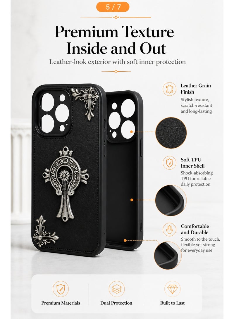 الرائد جراب هاتف Chrome Hearts لسلسلة iPhone 14 Pro - Image 5