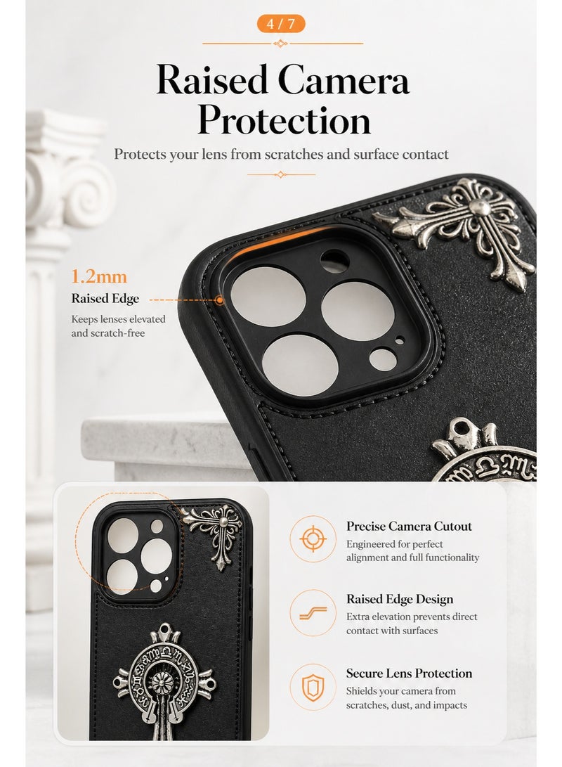 الرائد جراب هاتف Chrome Hearts لسلسلة iPhone 14 Pro - Image 4