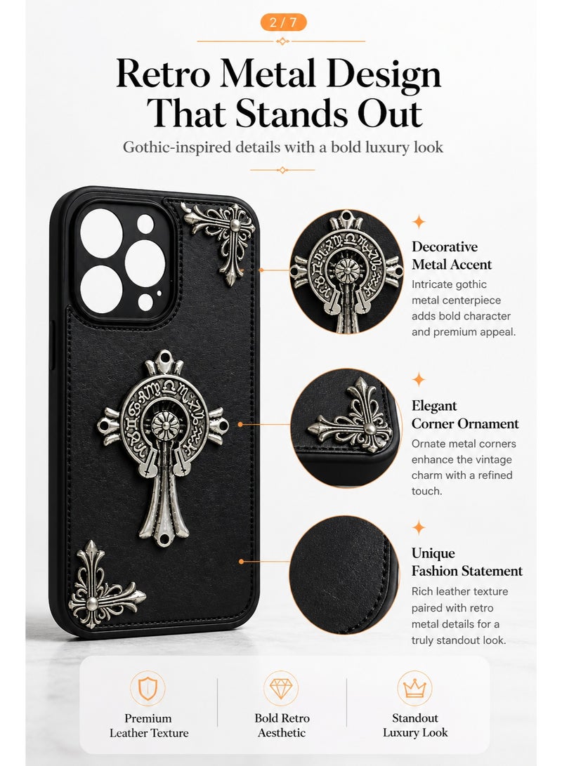 الرائد جراب هاتف Chrome Hearts لسلسلة iPhone 14 Pro - Image 2